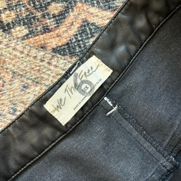 Free People It Factor Vegan Leather Straight Leg Pants - Picture 6 of 10